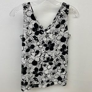Ann Taylor Floral Layer Tank Top Blouse XXSP